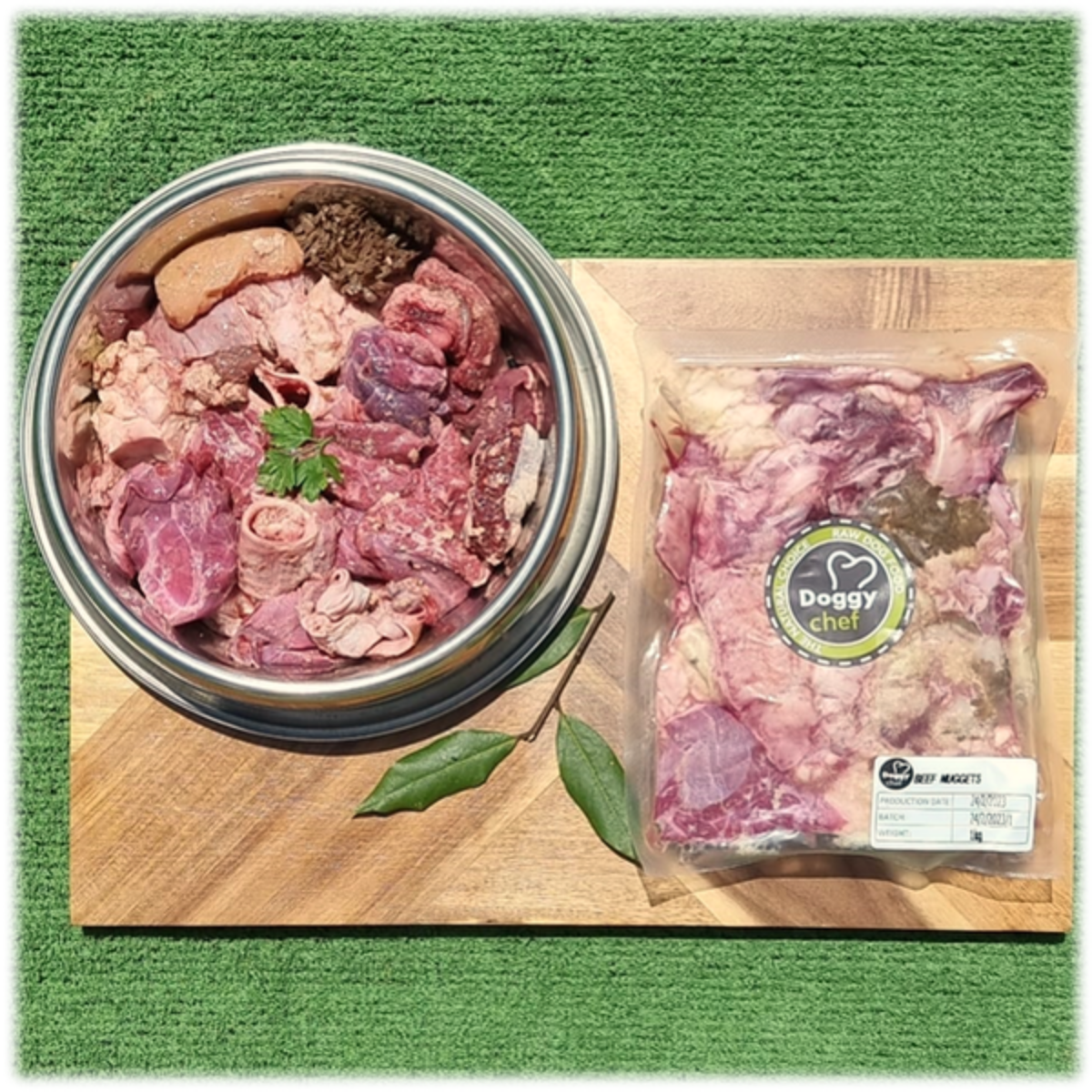 DoggyChef | Raw Beef Meat and Offal Chunks | Raw Dog Food | Raw Cat Food | Raw Food for Pets | BARF | PREY | PMR