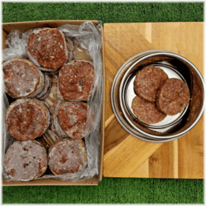 DoggyChef | Raw Beef Lamb or Chicken Meat Patties | Raw Dog Food | Raw Cat Food | Raw Food for Pets | BARF | PREY | PMR